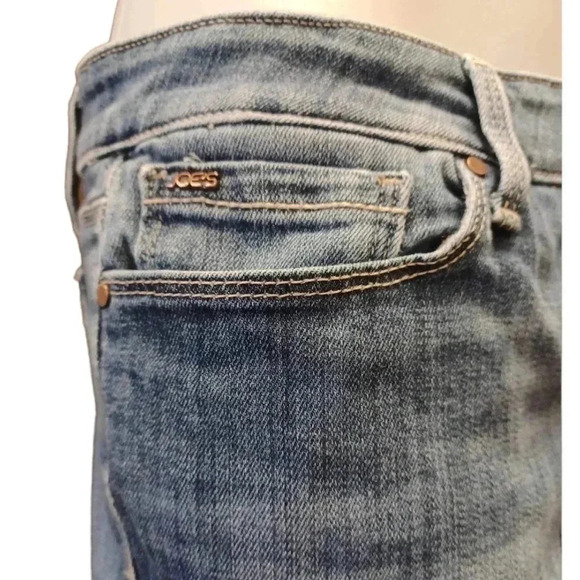 Joe’s Jeans Icon Muse Mid Rise Bootcut Raw Hem Blue Jeans Size 30 - Picture 7 of 13